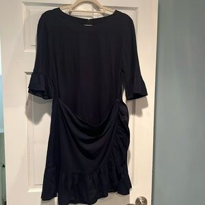 Navy short sleeve dress